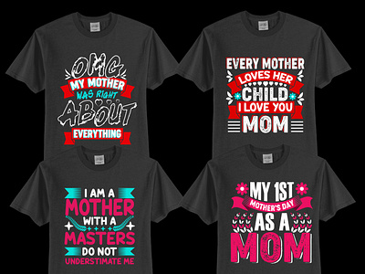 MOTHER'S DAY T-SHIRT DESIGN BUNDLE apparel branding clothing custom t shirt design fashion graphic design hollween t shirt design illustration logo mordan t shirt design mothers day mothers day t shirt shirt design typography