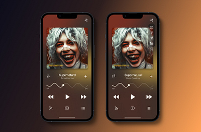 Player for iOS and Android app dailui design ios player ui ux