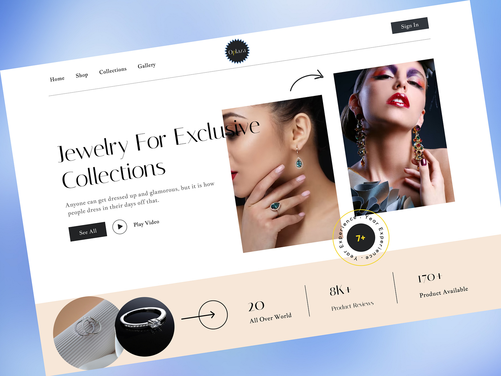 Jewelry Landing Page by JAHID ‌ on Dribbble
