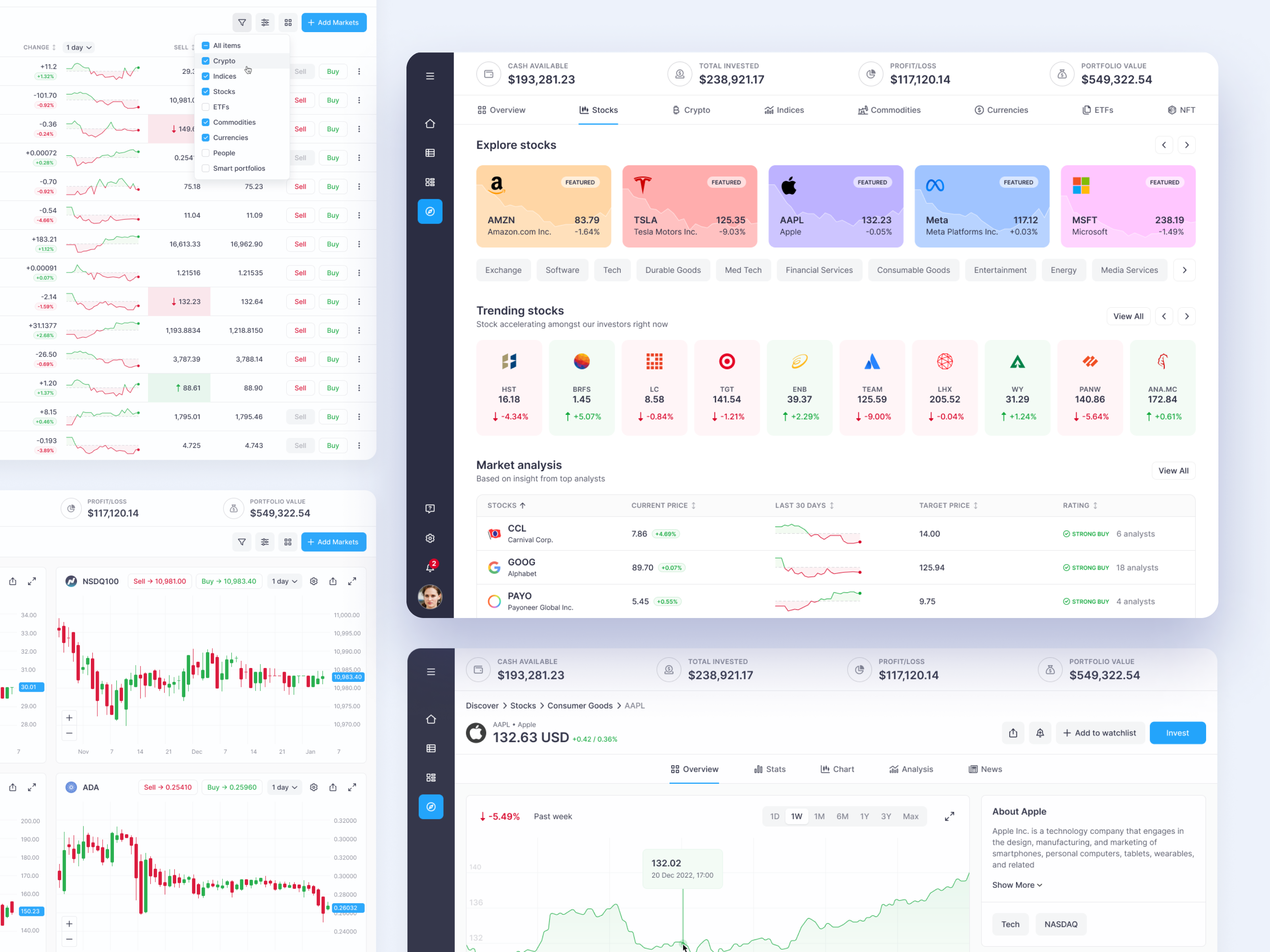 Design copy trading platform for investing like top investors clean commodity cryptocurrency dashboard fintech interface platform saas software ui ux web design