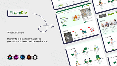 Online Pharmacy Website UX/UI Design branding clickable design graphic design logo medical medicine online pharmacy platform ui ux website website design