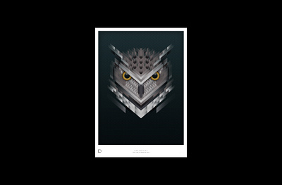 Owl Illustration angular bird geometric graphic design illustration nocturnal owl stylised