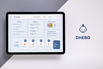 Dhebo - Baby Growth Tracker dashboard ipad tablet ui user experience user interface ux web app webapp