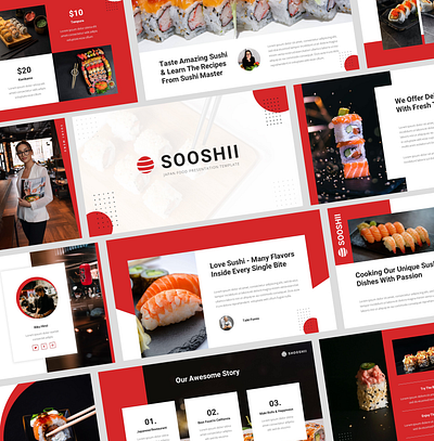 Sooshii- Japan Food PowerPoint Template restaurant