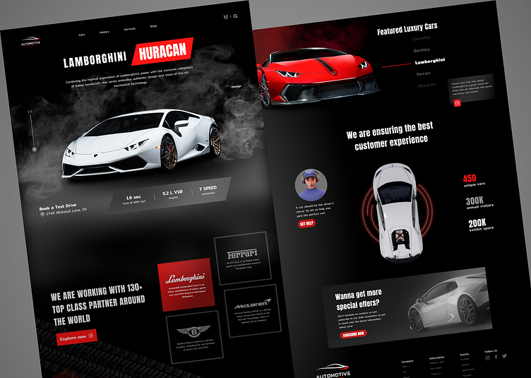 Automotive Web Design by Antonia Popescu on Dribbble