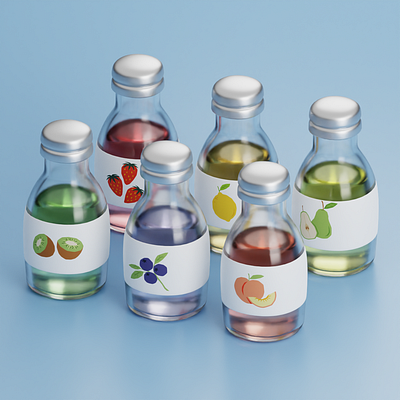 Tiny Bottles 3d blender