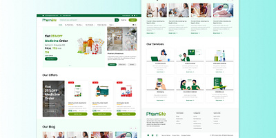 Online Pharmacy Platform Design branding clickable design figma graphic design logo medicines pharmacy ui user experience ux webdesign website wireframe