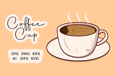 Coffee Cup icon vector illustration artwork branding cartoon coffee cup design graphic design illustration vector