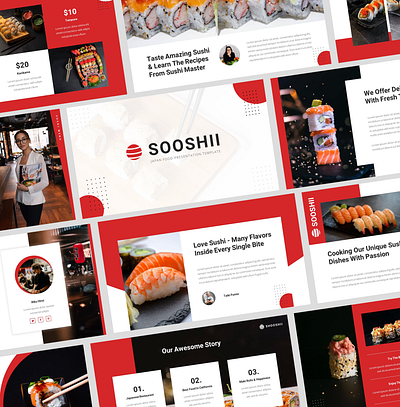 Sooshii- Japan Food Google Slides Template restaurant