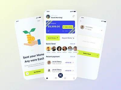 Financial Mobile App UI Design bank app bank transfer app bitcoin e commarce app figma financial app mobile app design mobile apps money transfer app design motion graphics nft design saass design transfer app ui design ux design