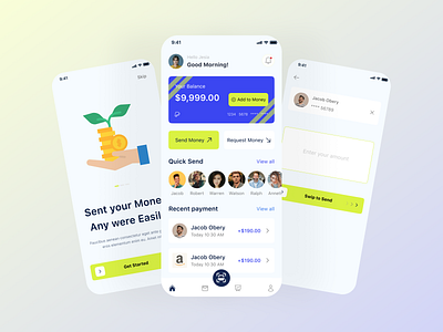 Financial Mobile App UI Design bank app bank transfer app bitcoin e commarce app figma financial app mobile app design mobile apps money transfer app design motion graphics nft design saass design transfer app ui design ux design