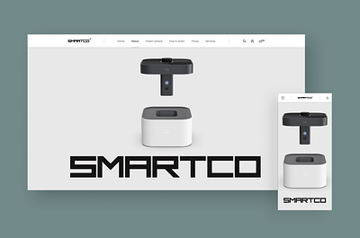Smartco® | Promo page black white branding camera design flying camera hd house illustration logo smart home telephone ui ux web