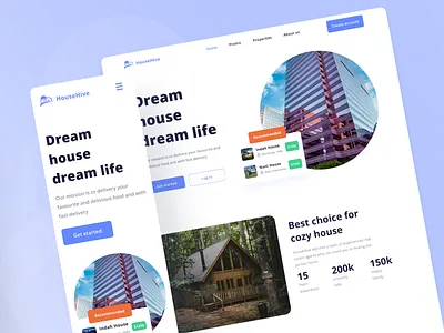 HouseHive- Property Website Design landing page landing page design property website ui web design web development website design