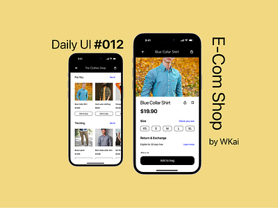 Daily UI :: #012. E-commerce Shop. app dailyui ui ux