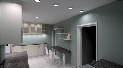 3D Kitchen Design & Render 3d design interior design kitchen design