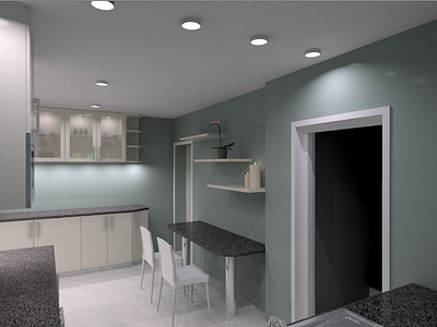3D Kitchen Design & Render 3d design interior design kitchen design