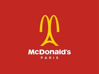 Mcdonald's Paris logo branding burger design fast food food logo logodesign logodesigner mark mcdonalds order paris symbol
