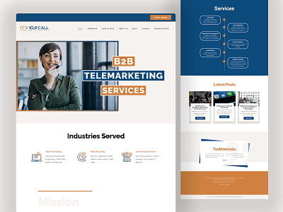 Telemarketing Services Website Design :) branding creative design design graphic design illustration logo ui vector web design website design