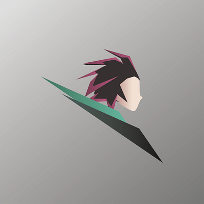 Demon Slayer Minimal anime design graphic design illustration logo vector