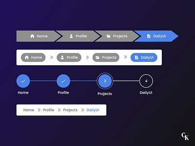 Daily UI 56 - Breadcrumbs breadcrumbs dailyui dailyui day 01 design mobile ui progress ui ux web ui