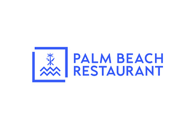 PALM BEACH RESTAURANT beach branding design digital design graphic design illustration logo logodesigner palm ui ux vector