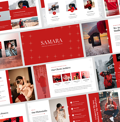 Samara - Portfolio & Photography PowerPoint Template shoots