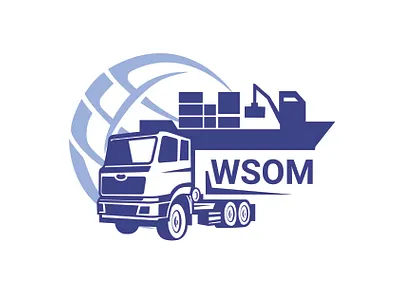 Logo design for WSOM transporting adobe illustrator graphic design illustration logo design