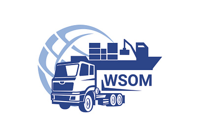 Logo design for WSOM transporting adobe illustrator graphic design illustration logo design