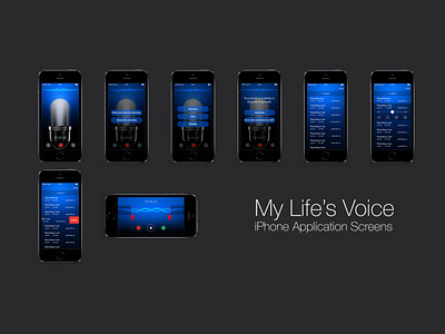 My Life's Voice Mobile App Design app design branding creative design graphic design ios logo design mobile ui
