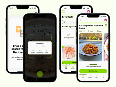 elevate sustainable cooking ai app branding design food ui ux