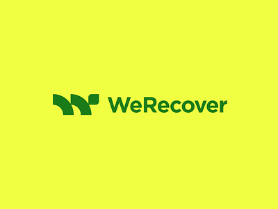 WeRecover logo concept (unused) branding eco ecological ecology green growth icon leaf leaves life logo monogram nature recovering recovery recycling save planet smart design w ww
