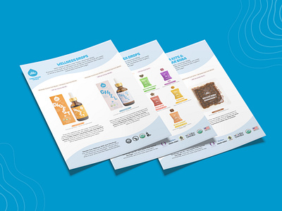 Tea Wellness Sell Sheet design drink drop graphic design health print