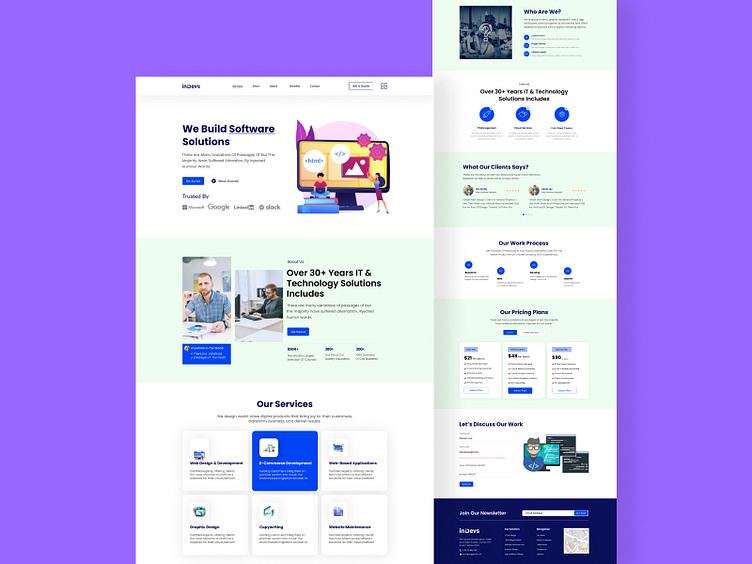 Software Company Website by HS Nila on Dribbble