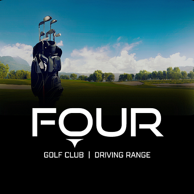 FOUR Golf Course branding design golf graphic design illustration logo typography