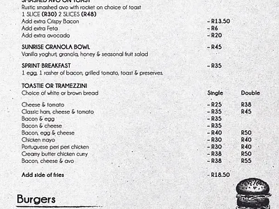 Lunch menu design for KOFE company illustration menu design test project