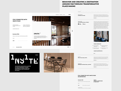 Insite Food — Logo and Web Design branding design food court graphic design identity logo logotype mall minimalistic restaurant spatial strategies typography ui web design website