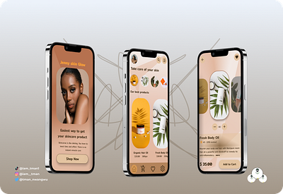 Body Ointment E-commerce UI app beautyindustry branding design graphic design ui