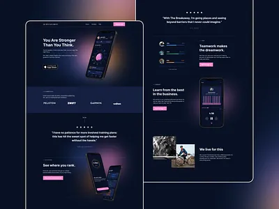 Fitness App Landing Page app landing page app website dark mode app dark mode fitness app dark mode website fitness app fitness app landing page fitness mobile app fitness web design landing page mobile app web design