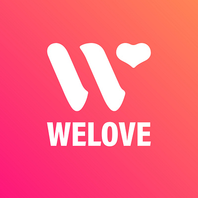 W letter mark logo for WELOVE.