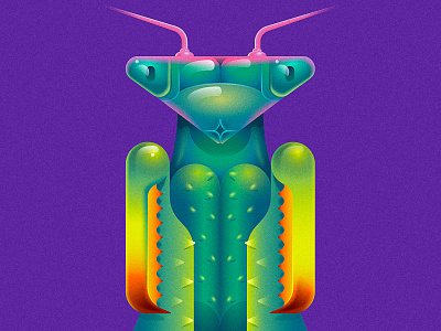 Mantis design gradiens graphic design illustration illustratior mantis