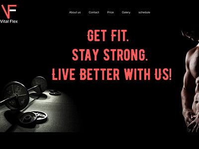 The fitness brand LANDING PAGE DESIGN branding design landing psge logo typography ui ux