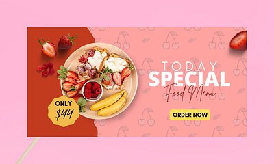 Web Food Banner banner banner design branding design graphic design motion graphics poster social media design ui