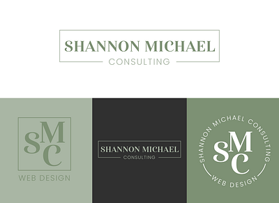 Shannon Michael Consulting & Web Design Brand brand board brand design branding consulting design feminine graphic design green logo logo design soft web design