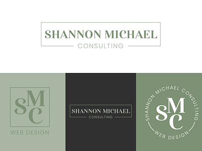 Shannon Michael Consulting & Web Design Brand brand board brand design branding consulting design feminine graphic design green logo logo design soft web design