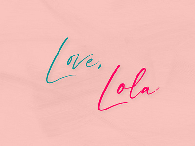 Love, Lola brand brand identity branding design identity inspiration logo love