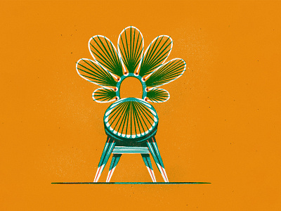Daily Drawing - Chairs chair design drawing illustration interiour design linedrawing procreate retro texture vintage