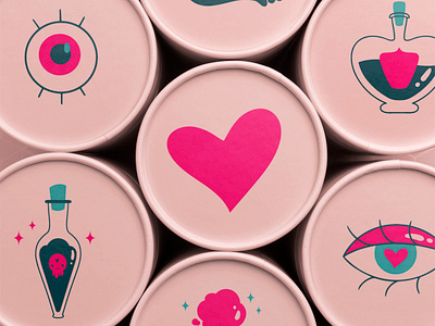 Love, Lola brand brand identity branding cutesy design heart identity illustration inspiration logo love pink witchy