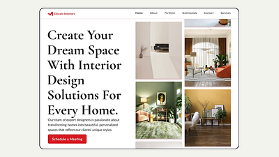 Interior Design Agency Landing Page 🛋️ animation design figma smartanimate ui uidesign uiux ux uxdesign webdesign