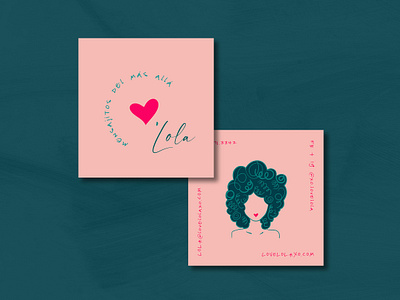 Love, Lola Business Cards brand brand identity branding business cards cutesy design heart identity illustration inspiration logo love pink print collateral psychic stationary witchy