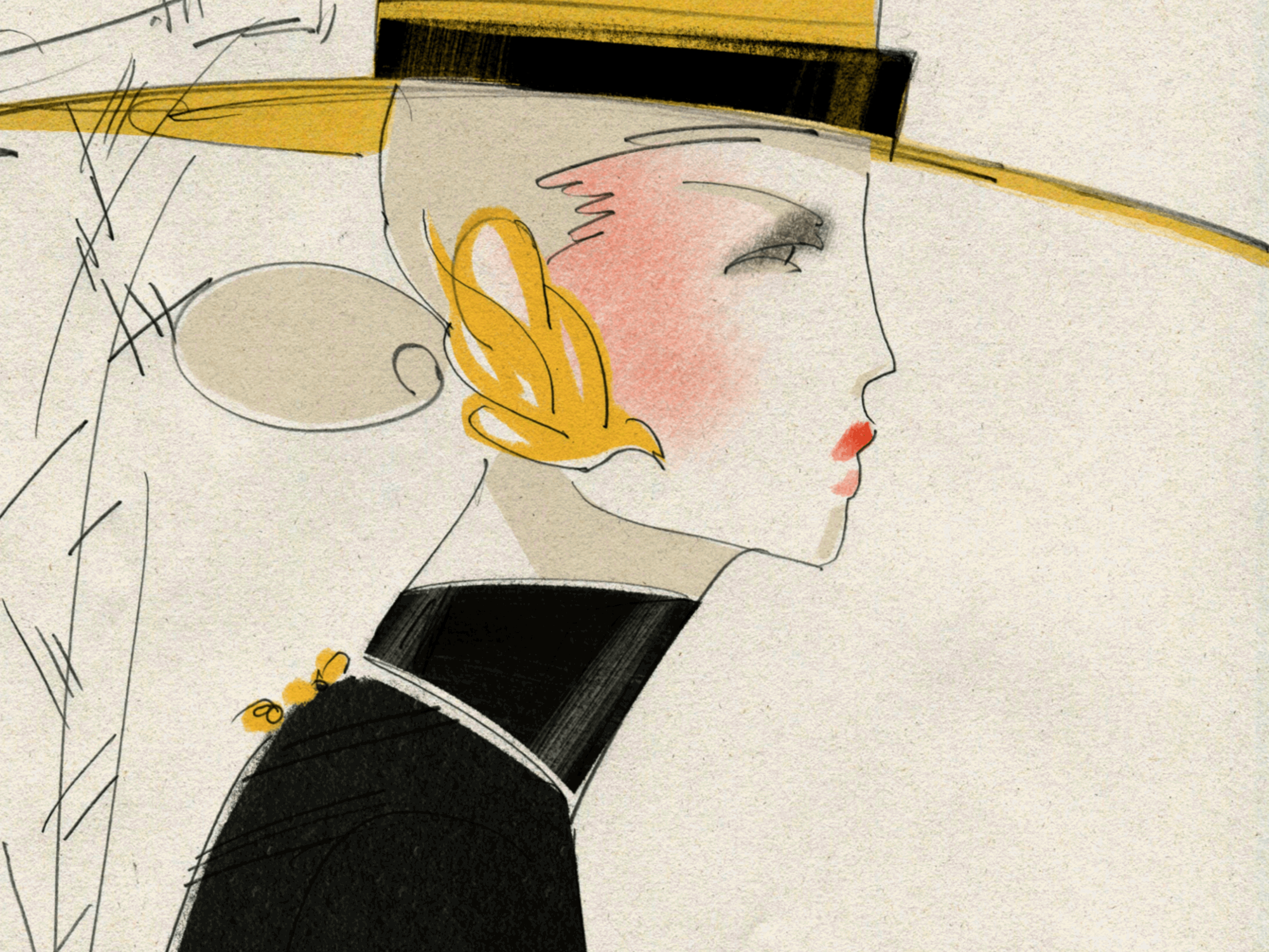 Schiaparelli Fall 2022 Couture 2d branding character design clothes couture design drawing editorial fashion fashion illustration girl girly graphic design illustration pencil print